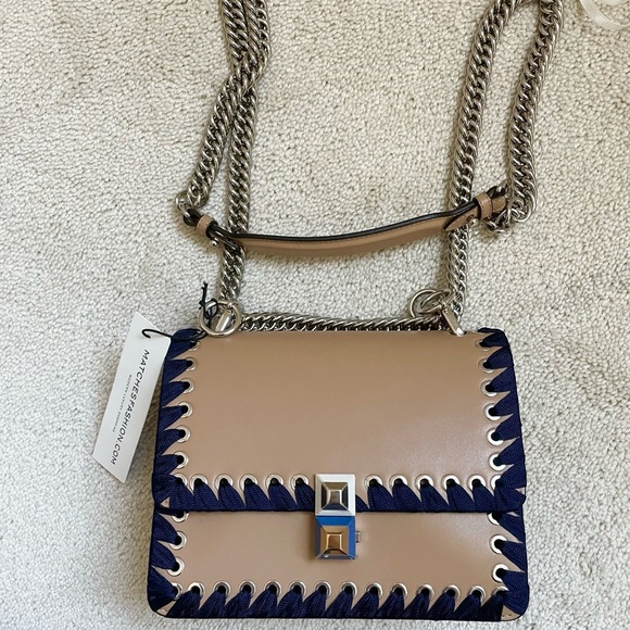 Authentic Fendi Kan 1 whipstitch small crossbody bag - Picture 3 of 10